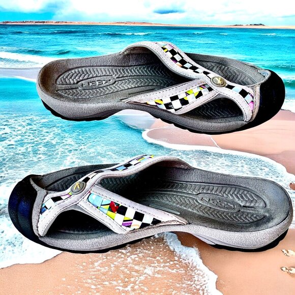 KEEN Flip-Flop Thong Sandal WAIMEA Sporty Bumper Toe Rice Bag Womens size 9 - Picture 1 of 15